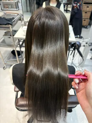 ロング カラー ninaアイドル前髪 ×透明感🎀のヘアスタイル