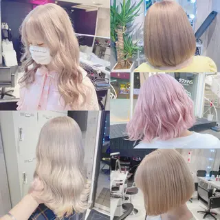 セミロング 🤍ムラ修正ブリーチ 🤍原宿/YUUのヘアスタイル