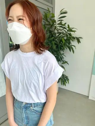 ミディアム カラー 塚原 安優のヘアスタイル