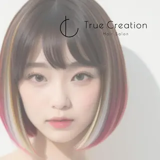 ミディアム 🦄コグレケンタピ ンクカラー🎨パーマのヘアスタイル