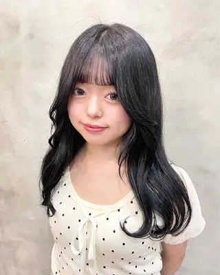 ロング カラー ヘアアレンジ 【ピンク/韓国ヘア/ ヘアセット】亜海のヘアスタイル
