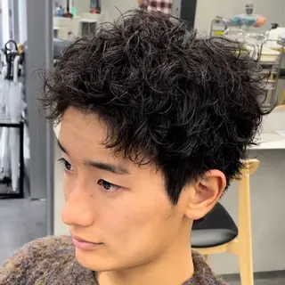 ショート パーマ ヘアアレンジ メンズ fifth 石川 凪のヘアスタイル