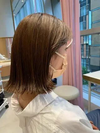 ミディアム レイヤー専門家 ダブルカラー修のヘアスタイル