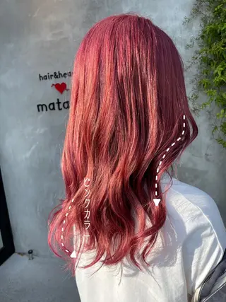 ロング カラー 石川 舞のヘアスタイル