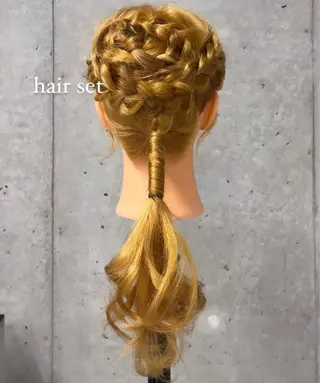 ロング ヘアアレンジ harua キュプレ/アイリストのマツエク・マツパデザイン