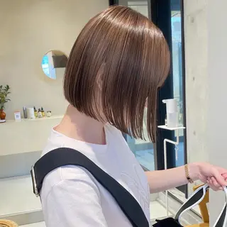 ショート カラー ボブ/ミニボブ 透明感カラーkadoのヘアスタイル
