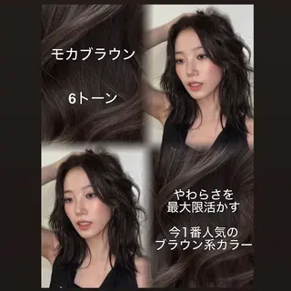 ミディアム カラー Chiharu 新宿/韓国ヘア🖤のヘアスタイル