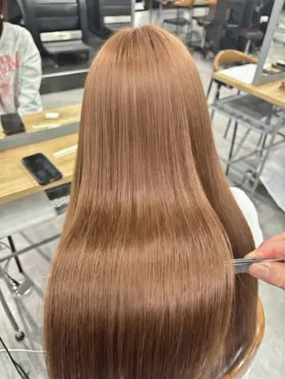 ロング カラー Lond表参道店所属・うる艶縮毛カラー✨ たいよう☀️のヘアスタイル