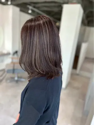 ミディアム カラー 大和市の白髪ぼかし 職人￤柳川拓哉のヘアスタイル