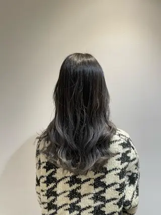 ロング 縮毛矯正×髪質改善× 艶髪カラー 小笠原躍のヘアスタイル