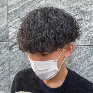 ミディアム カラー パーマ ヘアアレンジ メンズ キッズ ネイル マツエク・マツパ アイブロウ ✂️メンズカット ひろき✂️のヘアスタイル