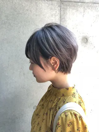 ショート 森本裕/オーナー/ ハイトーン/パーマのヘアスタイル