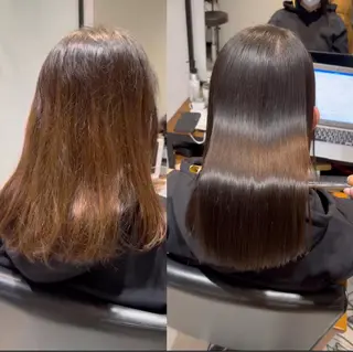 セミロング 丹羽大喜 縮毛矯正/美髪矯正のヘアスタイル