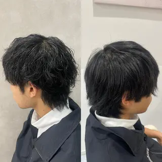 パーマ メンズ ダウンパーマ特化💎 ボブ・レイヤーりなのヘアスタイル