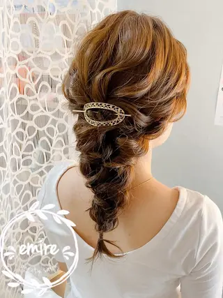 ヘアアレンジ キッズ emire ビューティーサロンのマツエク・マツパデザイン