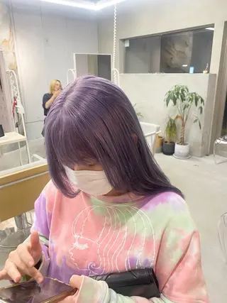 セミロング カラー 前橋 姫奈のヘアスタイル
