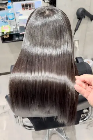 ロング ドライ カット✂️髪質改善のヘアスタイル