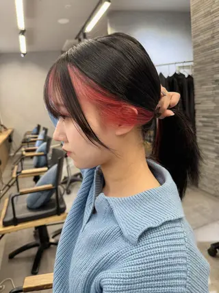 カラー 縮毛矯正/髪質改善 インナーカラーせいぎのヘアスタイル