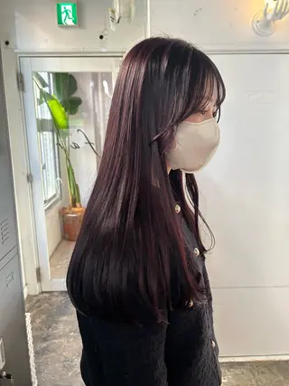 ロング カラー maho/垢抜け カラーパーマメイクのヘアスタイル