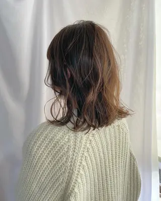 ミディアム 早瀬裕之 パーマのヘアスタイル