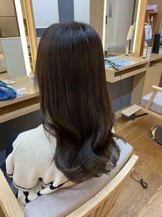 ロング カラー ヘアアレンジ 韓国ヘア sasugaのヘアスタイル