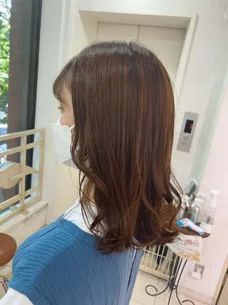 セミロング カラー ヘアアレンジ 透明感カラー 古山 結季🌙🖤のヘアスタイル