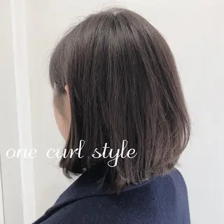 ミディアム カラー 透明感カラー REIのヘアスタイル