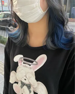 セミロング カラー 【完全個室】髪質改善 暖色カラー/山崎唯奈のヘアスタイル