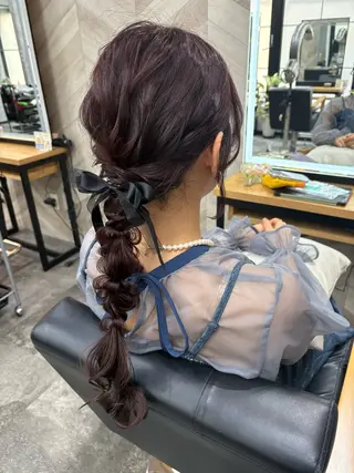 セミロング ヘアアレンジ SHANTi 飯塚 ヘアセット/髪質改善のヘアスタイル