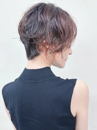 ショート パーマ ボブ/ゆるふわ ボブパーマ/とういのヘアスタイル