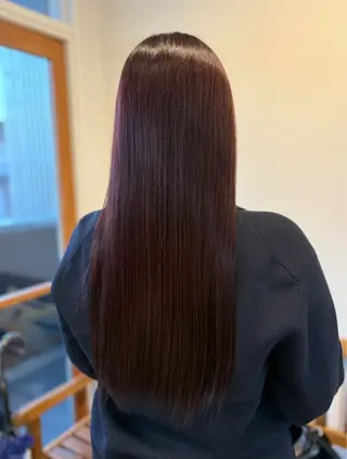 ロング カラー 安部 美里のヘアスタイル