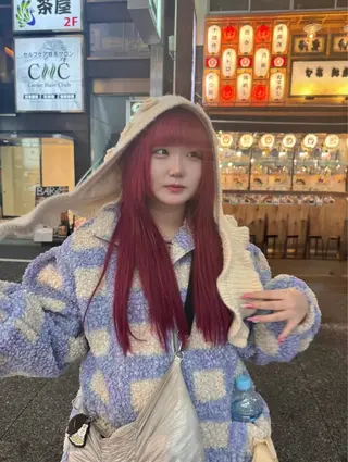 ロング カラー ヘアアレンジ mina 🐈‍⬛ ラフな似合わせヘアのヘアスタイル