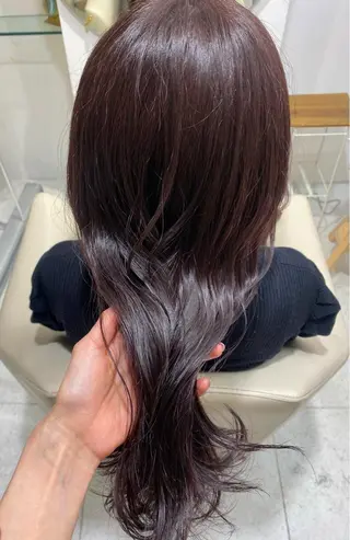 セミロング カラー 安永 涼のヘアスタイル