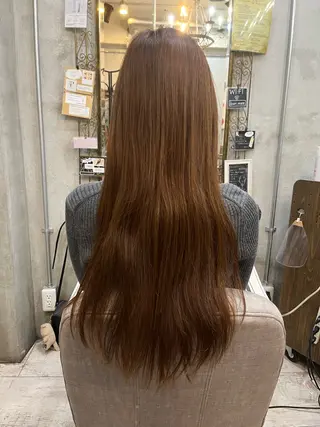 ロング 艶髪/ハイトーン/ ヘアセット/モエノのヘアスタイル