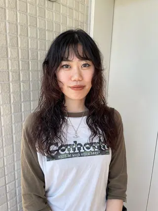 ロング パーマ 🎀レイヤー/パーマ カラー/ai🎀のヘアスタイル