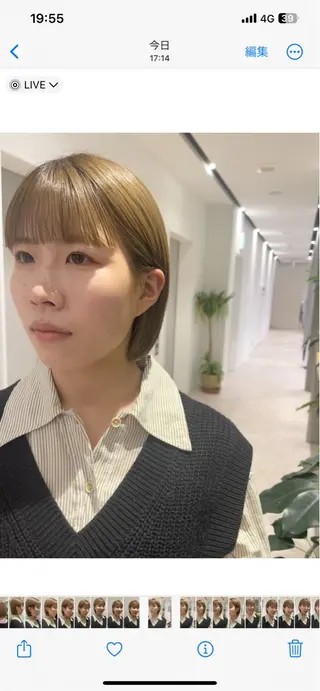 ショート カラー Zina 十条店所属・デザインカラー／ボブ 🍦MEI🍦のヘアスタイル