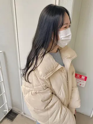 ロング カラー ヘアアレンジ 赤み消しグレージュ 🫒ｒｅｏｎのヘアスタイル