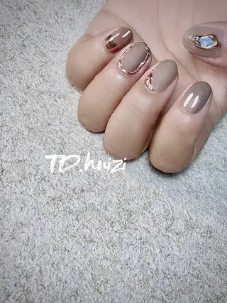 ショート めぐみのネイルサロン スタッフ練習のネイルデザイン