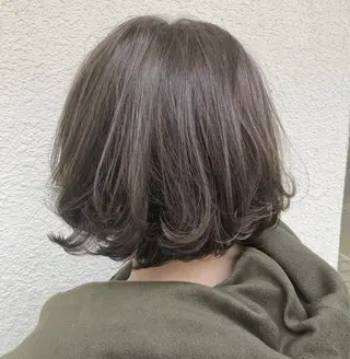 ショート カラー パーマ ヘアアレンジ 【白髪ぼかし 専門GBG】自由が丘のヘアスタイル