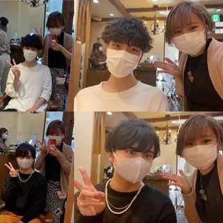 ショート カラー メンズ キッズ ✂︎ショート、ボブ、 レイヤー🩵YUMIのヘアスタイル