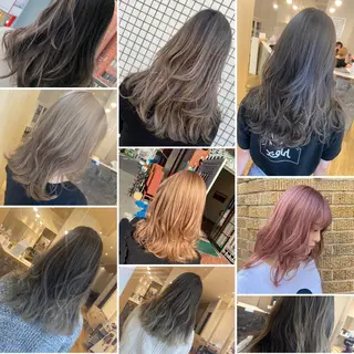セミロング カラー ハイトーンヘア/ 島崎　タクミのヘアスタイル