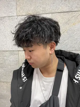 メンズ ショート パーマ HairMake Billowのヘアスタイル