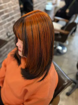 カラー ブリーチ/縮毛矯正/ 川野秀真のヘアスタイル