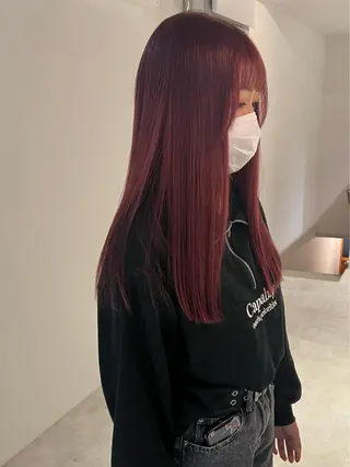 ロング カラー io濱川 遥のヘアスタイル