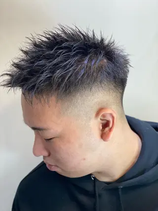 ショート パーマ メンズ 浅見 天翔のヘアスタイル