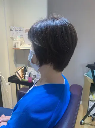 ショート カラー パーマ ヘアアレンジ メンズ キッズ 白髪世代特化 🌿飯塚京橋のヘアスタイル