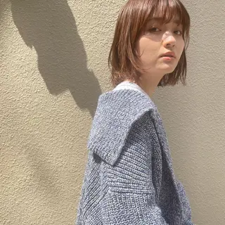 ミディアム ナチュラルヘア/ 似合わせ/三宅 昌太のヘアスタイル