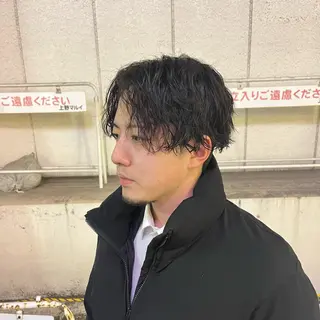 ミディアム パーマ メンズ STUG’S 上野御徒町/前田桃果のヘアスタイル