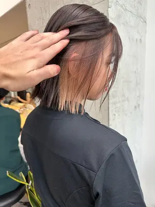 ショート ✨透明感カラー/縮毛 恵比寿HAYATO✨のヘアスタイル