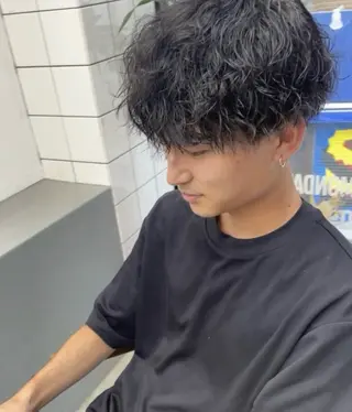 ショート パーマ メンズ メンズ専門サロン wokeのヘアスタイル